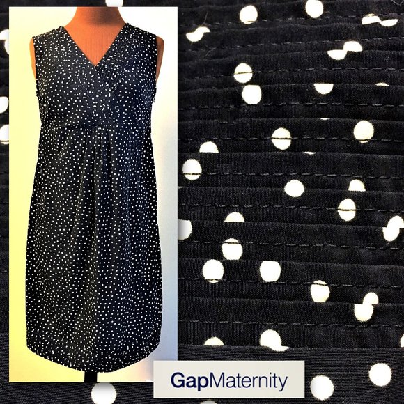 GAP Dresses & Skirts - GAP MATERNITY Sleeveless Polka Dot Sheath Dress